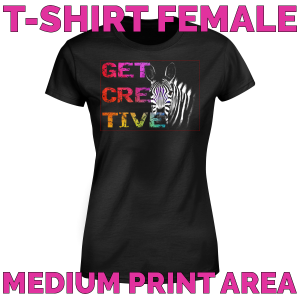 T-Shirt Female Medium Print Area