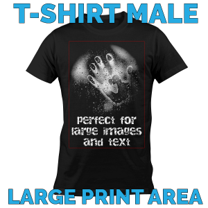 T-Shirt Male Large Print Area