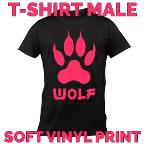 T-Shirt Male Vinyl Large Print Area