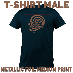 T-Shirt Male Metallic Foil Medium Print Area