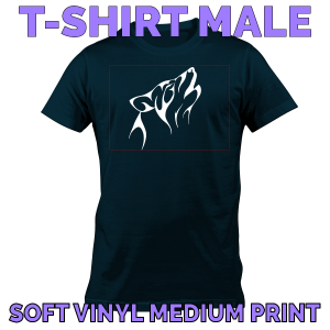 T-Shirt Male Soft Vinyl Medium Print Area